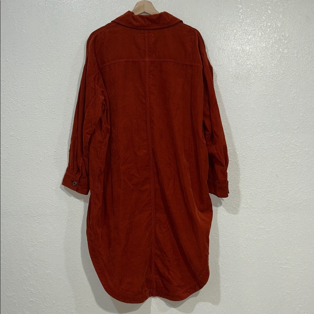 ANTROPOLOGIE PILCRO CORDUROY DUSTER BUTTON FRONT SHACKET WOMENS Sz SMALL NEW - Picture 4 of 15